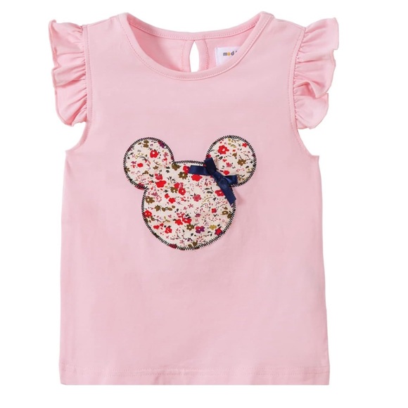MUD KINGDOM • Minnie Mouse Cartoon Two-Piece Ruffle Shorts Set Flutter Tee - Picture 4 of 7